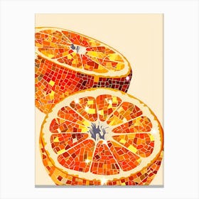 Orange Mosaic 3 Canvas Print