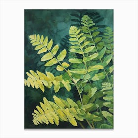 Button Fern Painting 4 Canvas Print