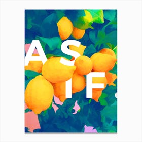As If Canvas Print