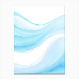 Blue Ocean Wave Watercolor Vertical Composition 138 Canvas Print