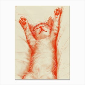 Cat Drawing Canvas Print