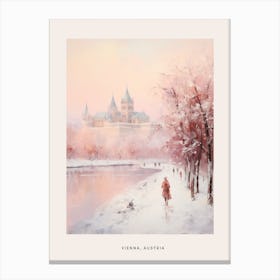 Dreamy Winter Painting Poster Vienna Austria 2 Canvas Print