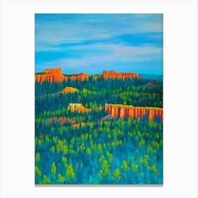 Bryce Canyon National Park United States Of America Blue Oil Painting 1  Canvas Print