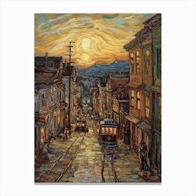 San Francisco Van Gogh Style 4 Canvas Print