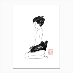 Geisha Undressed Canvas Print
