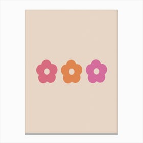 Flowers X 3 Canvas Print