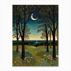 William Morris Night In The Woods 4 Canvas Print