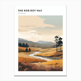The Rob Roy Way Scotland 2 Hiking Trail Landscape Poster Canvas Print
