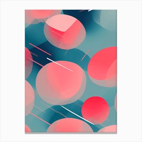 Simple Abstract Movement Art For Wall Decor, calming tones of Blue, pink& teal, 1264 Canvas Print
