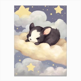 Sleeping Baby Skunk 2 Canvas Print