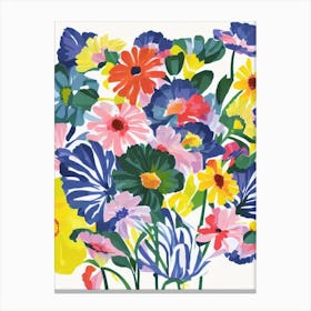 Gerberas 2 Modern Colourful Flower Canvas Print