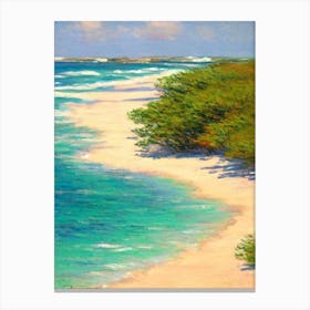 Crane Beach Barbados Monet Style Canvas Print