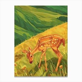 Fawn In The Meadow Canvas Print