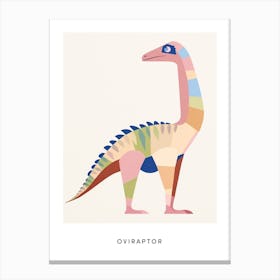 Nursery Dinosaur Art Oviraptor 4 Poster Canvas Print