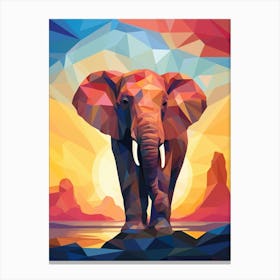 Elephant Abstract Pop Art 5 Canvas Print