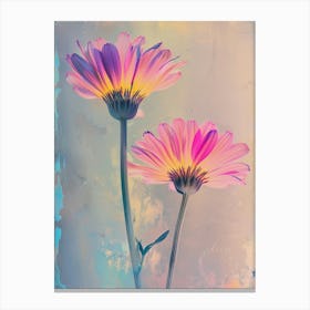 Iridescent Flower Calendula 3 Canvas Print