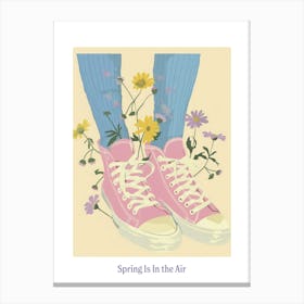 Spring In In The Air Pink Shoes And Wild Flowers 5 Canvas Print