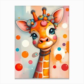 Mathilda Longneck: A Cute Lil Giraffe Artwork For Children Canvas Print