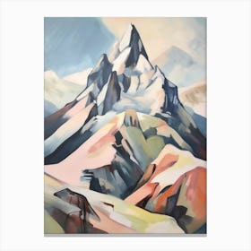 Mount Fairweather Usa 1 Mountain Painting Canvas Print