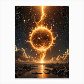 Fire Sun Canvas Print