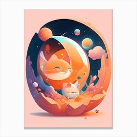 Orion Kawaii Kids Space Canvas Print