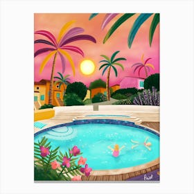 France Cannes Provence Europe Tropical Pool Art Print Canvas Print