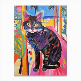 Painting Of A Cat In Sharm El Sheikh Egypt 2 Canvas Print