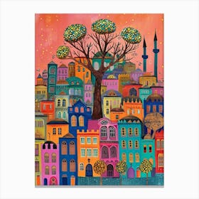 Kitsch Colourful Istanbul 3 Canvas Print