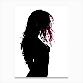 Silhouette Of A Woman 1 Canvas Print