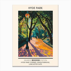 Hyde Park London Parks Garden 2 Canvas Print