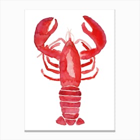 Lobster Watercolor Painting Canvas Print