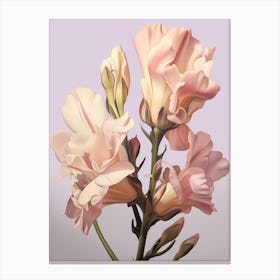 Floral Illustration Freesia 4 Canvas Print