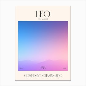 Leo 1 Zodiac Sign Canvas Print