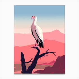 Minimalist California Condor 2 Illustration Canvas Print