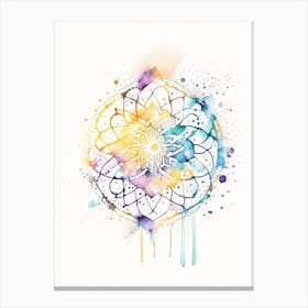 Mandala Symbol Minimal Watercolour Canvas Print