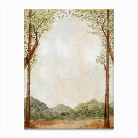 Watercolor Of Trees waterclor Canvas Print