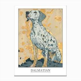 Dalmatian Precisionist Illustration 3 Poster Canvas Print