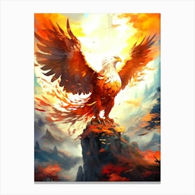 Eagle Sky Intricate Canvas Print