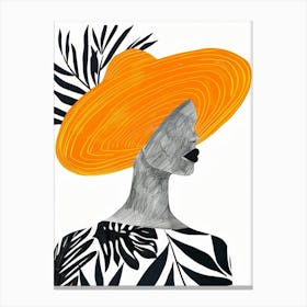 Orange Hat 2 Canvas Print