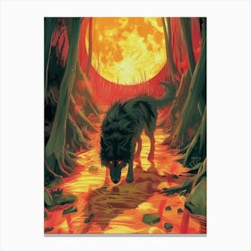 Wolf In The Woods 1 Canvas Print