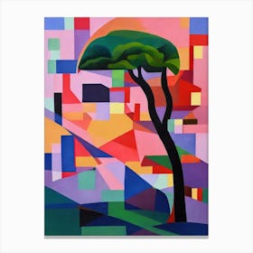 Cyprus Tree Cubist 1 Canvas Print