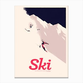 Ski Poster Canvas Print