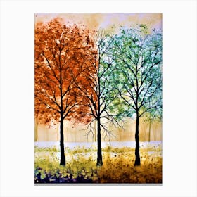 Artistic Arboreal - Autumn Trees Canvas Print