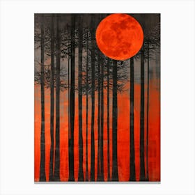 Full Moon In The Forest 14 Canvas Print