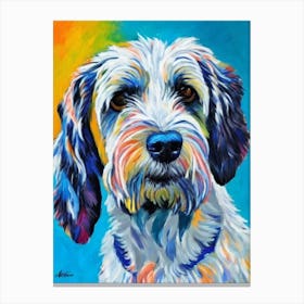 Wirehaired Pointing Griffon Fauvist Style dog Canvas Print