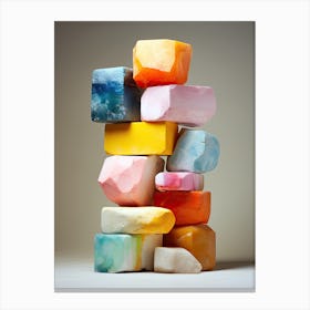 Stacked Blocks, Stones Art 6 Canvas Print