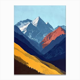 Mountains, Boho Canvas Print