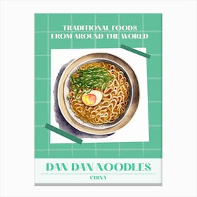 Dan Dan Noodles China 3 Foods Of The World Canvas Print