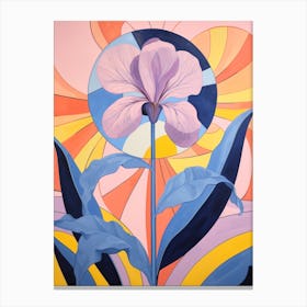 Iris 4 Hilma Af Klint Inspired Pastel Flower Painting Canvas Print