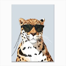 Leopard In Sunglasses 2 Canvas Print